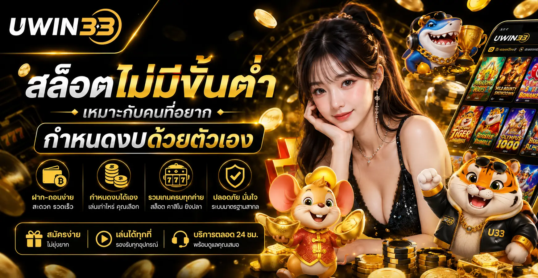 uwin33 สล็อตไม่มีขั้นต่ำ เหมาะกับคนที่อยากกำหนดงบด้วยตัวเอง