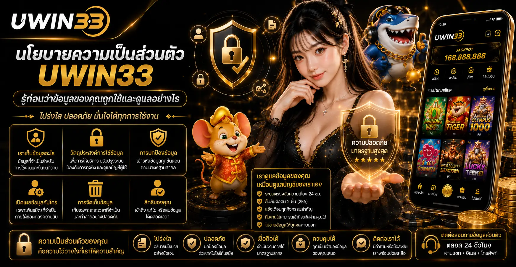 นโยบายความเป็นส่วนตัว uwin33 รู้ก่อนว่าข้อมูลของคุณถูกใช้และดูแลอย่างไร